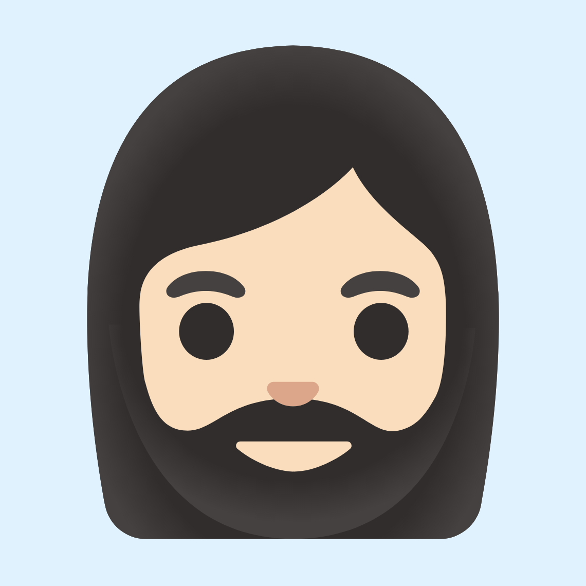 π§π»ββοΈ Woman: light skin tone, beard