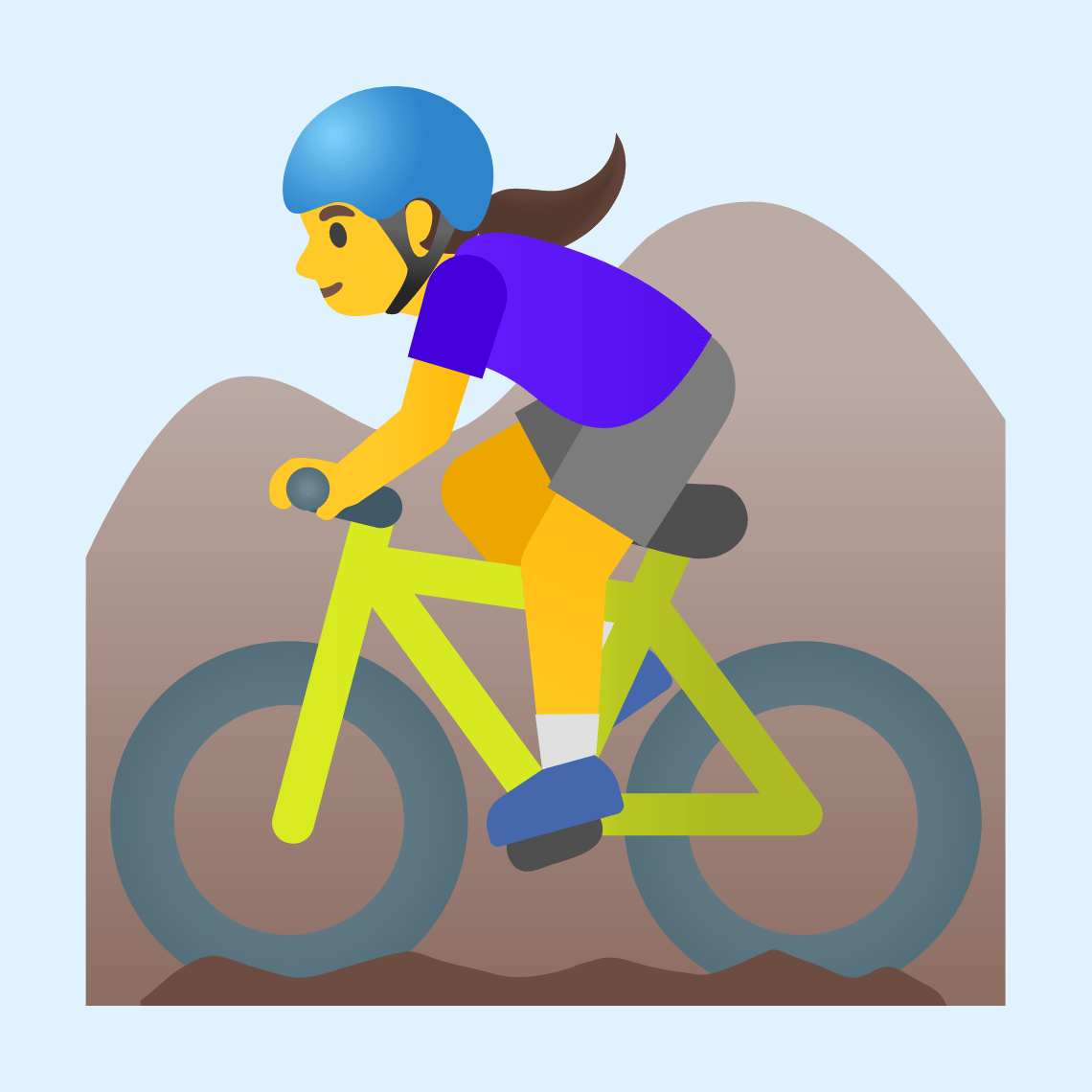 π΅ββοΈ Woman mountain biking