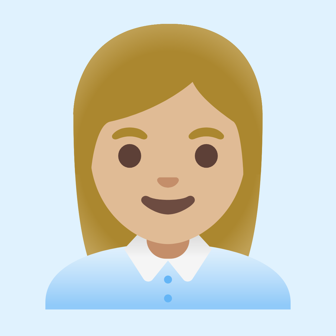π©πΌβπΌ Woman office worker: medium-light skin tone