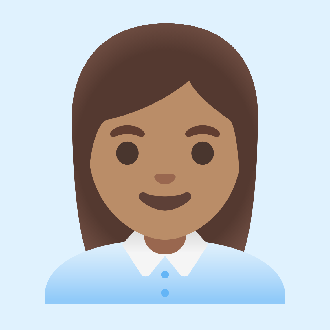 π©π½βπΌ Woman office worker: medium skin tone