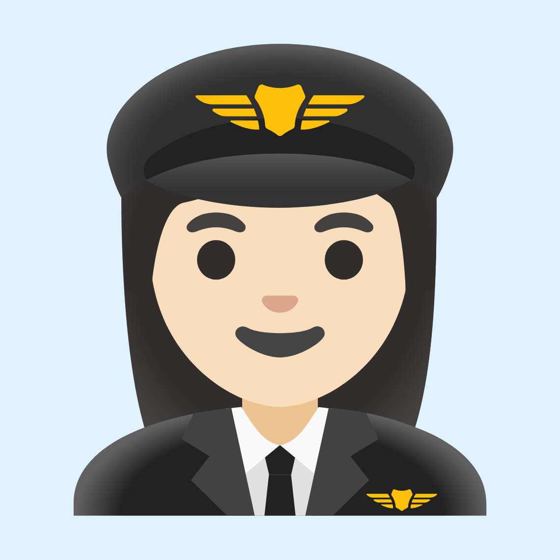 π©π»ββοΈ Woman pilot: light skin tone