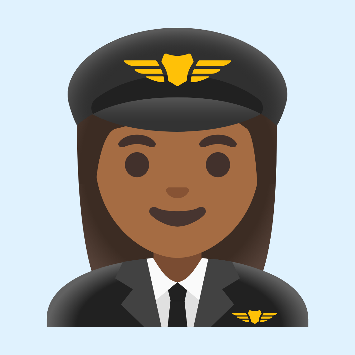 π©πΎββοΈ Woman pilot: medium-dark skin tone