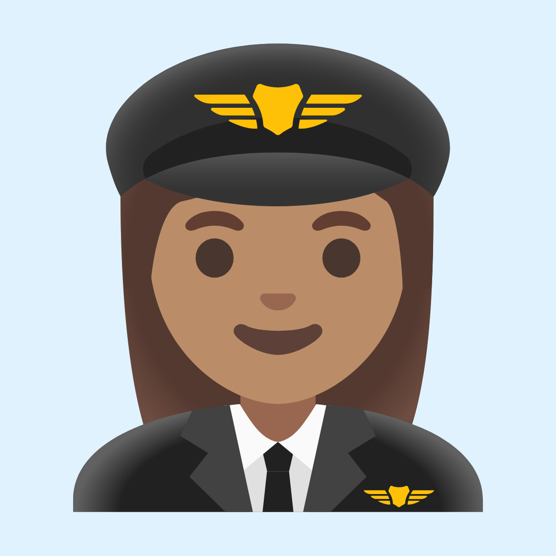 π©π½ββοΈ Woman pilot: medium skin tone