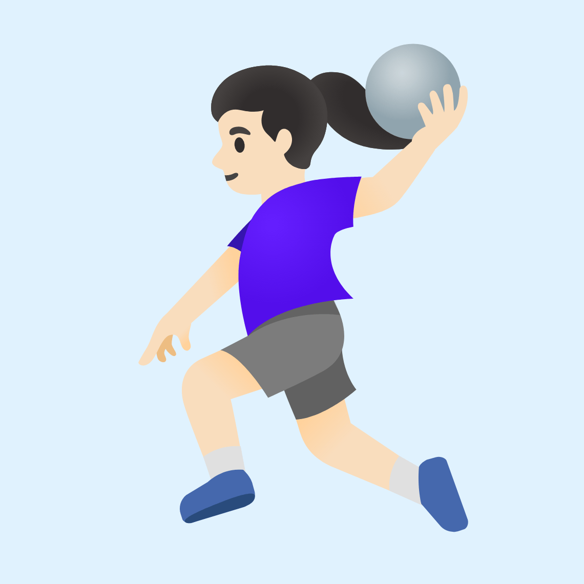 π€Ύπ»ββοΈ Woman playing handball: light skin tone