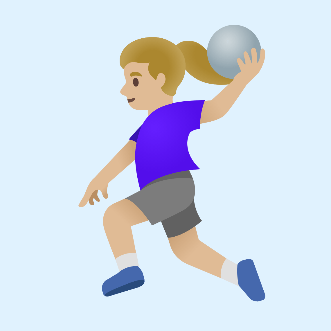 π€ΎπΌββοΈ Woman playing handball: medium-light skin tone