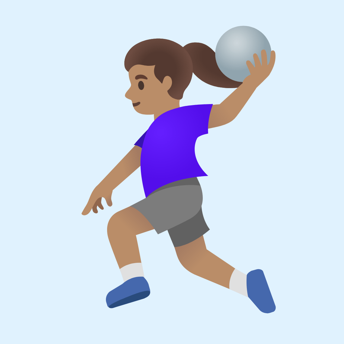 π€Ύπ½ββοΈ Woman playing handball: medium skin tone