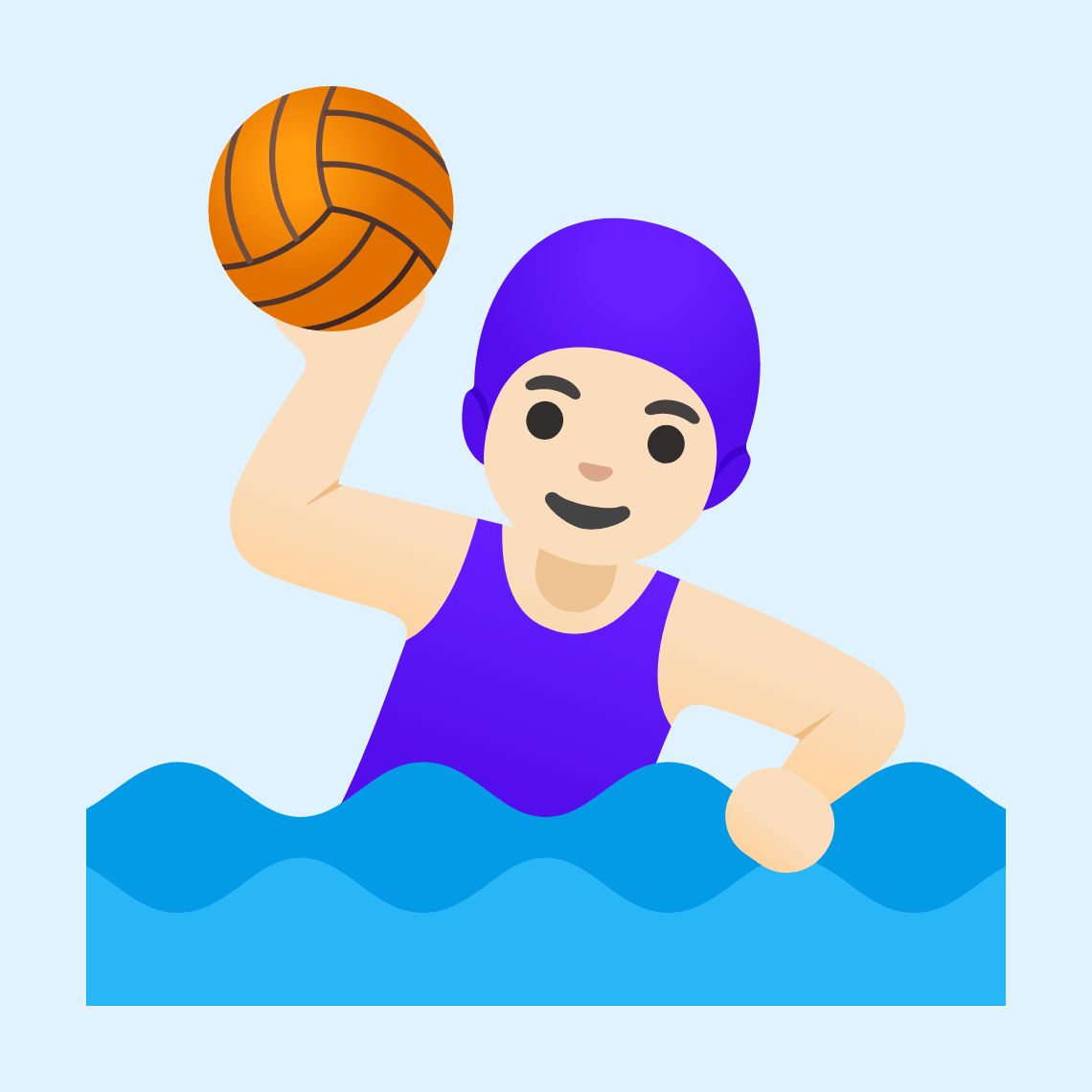 π€½π»ββοΈ Woman playing water polo: light skin tone