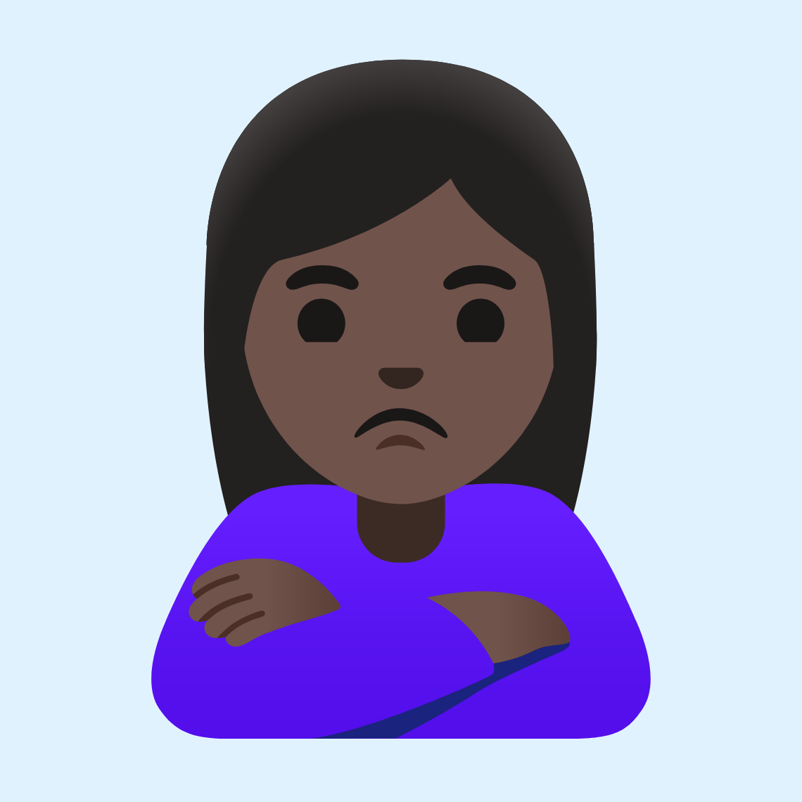 ππΏββοΈ Woman pouting: dark skin tone