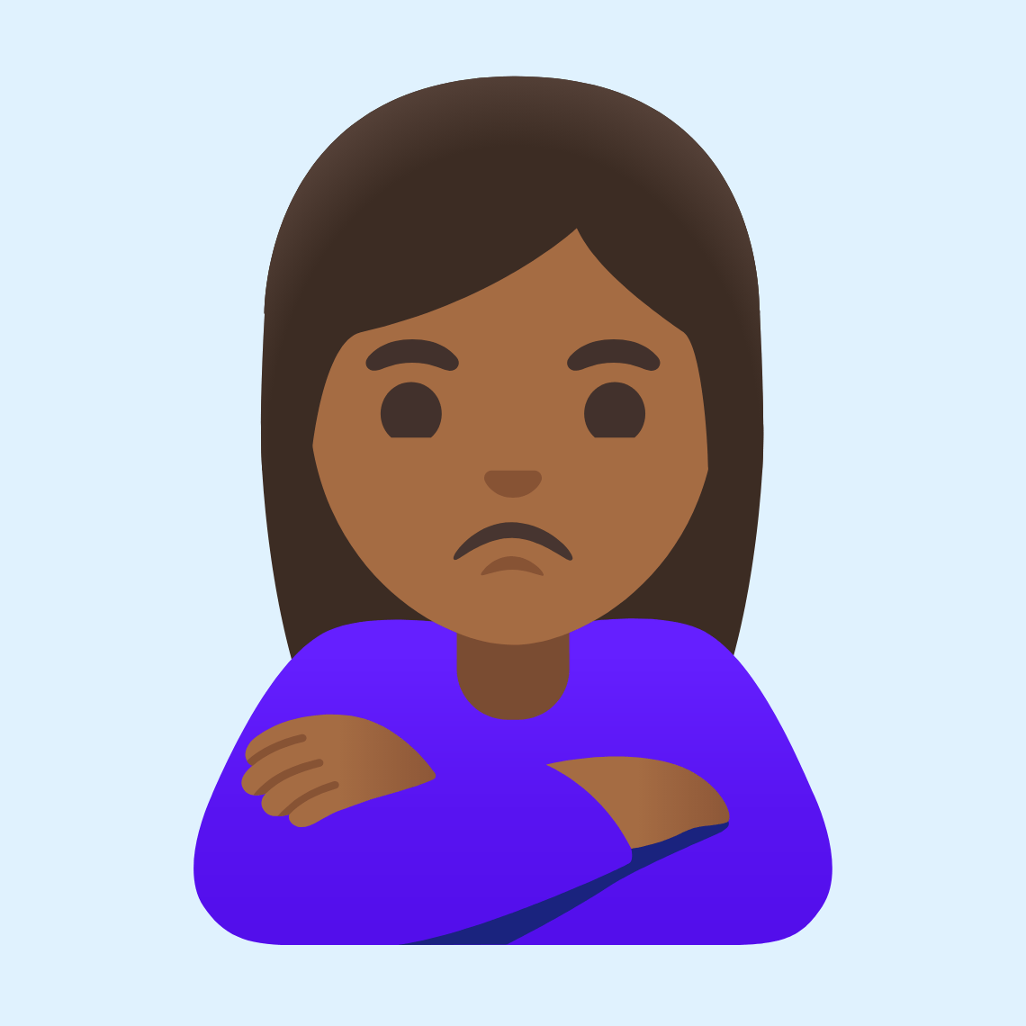 ππΎββοΈ Woman pouting: medium-dark skin tone