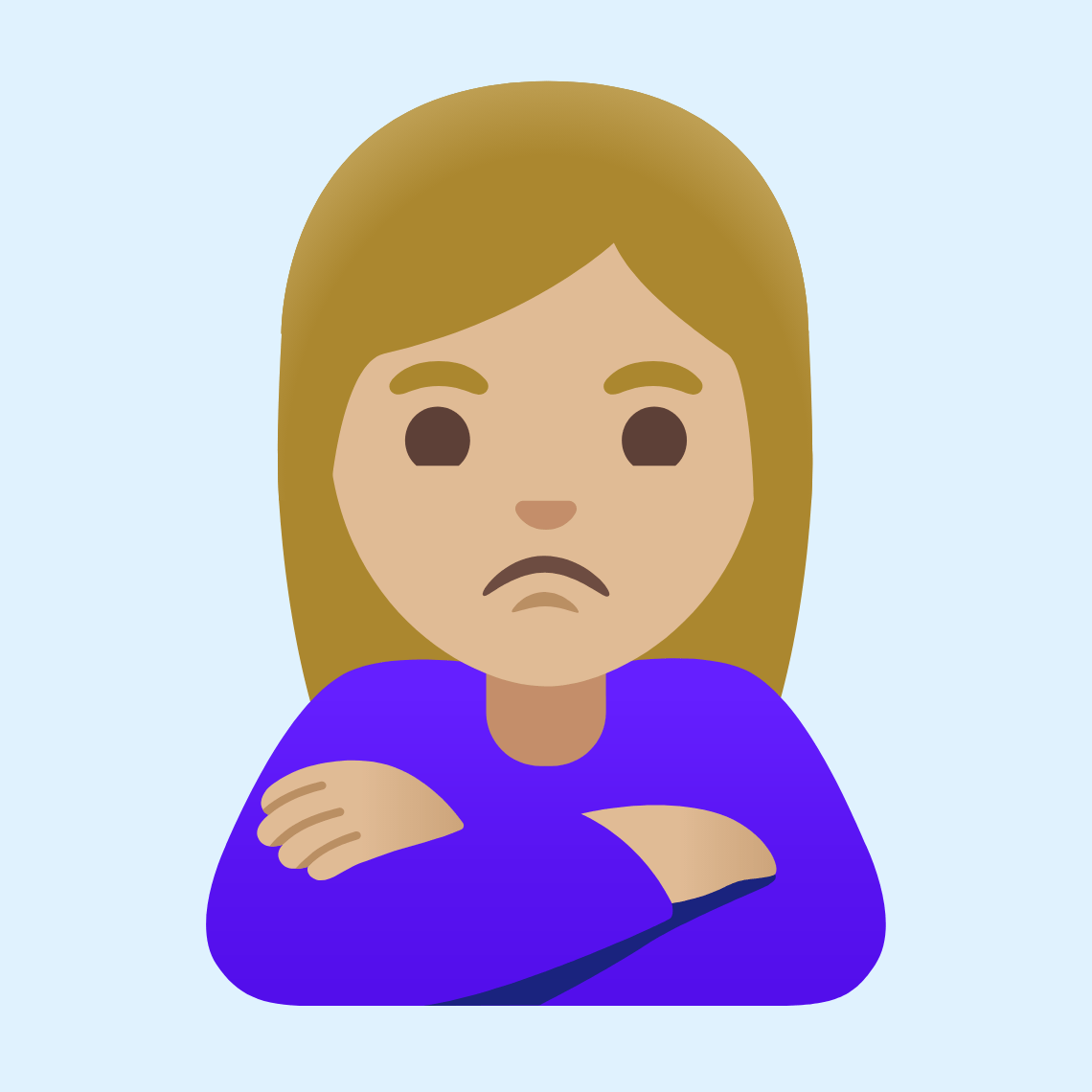ππΌββοΈ Woman pouting: medium-light skin tone