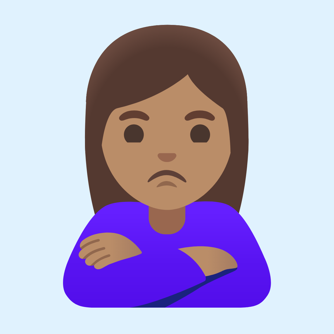 ππ½ββοΈ Woman pouting: medium skin tone