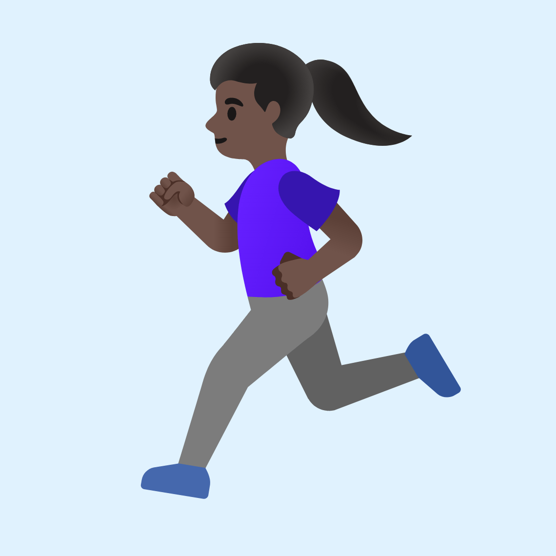 ππΏββοΈ Woman running: dark skin tone