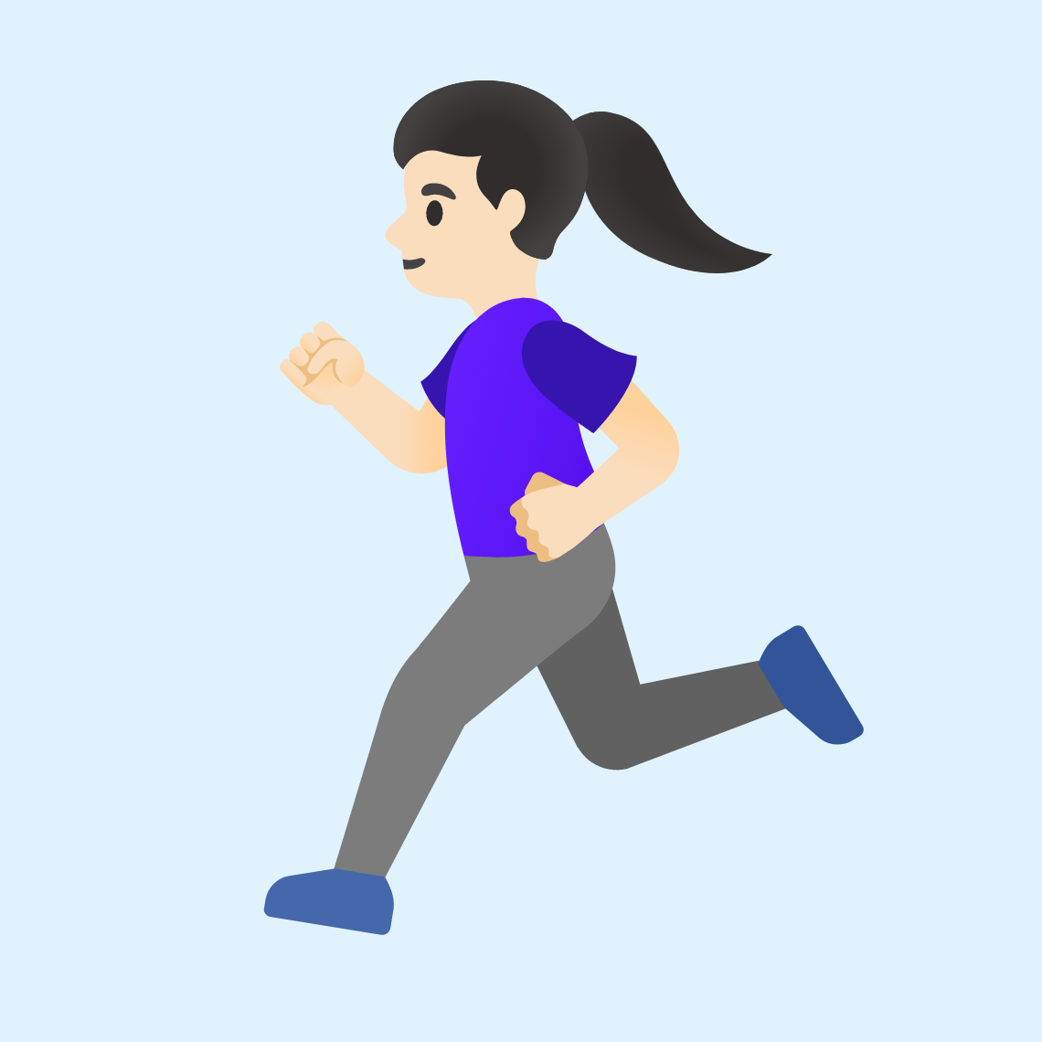 ππ»ββοΈ Woman running: light skin tone