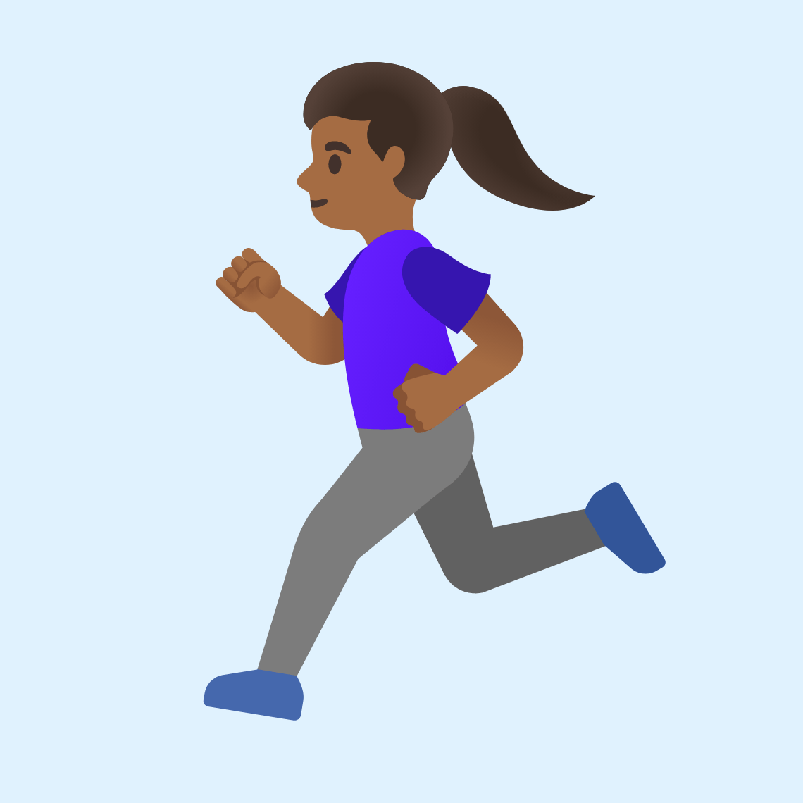 ππΎββοΈ Woman running: medium-dark skin tone
