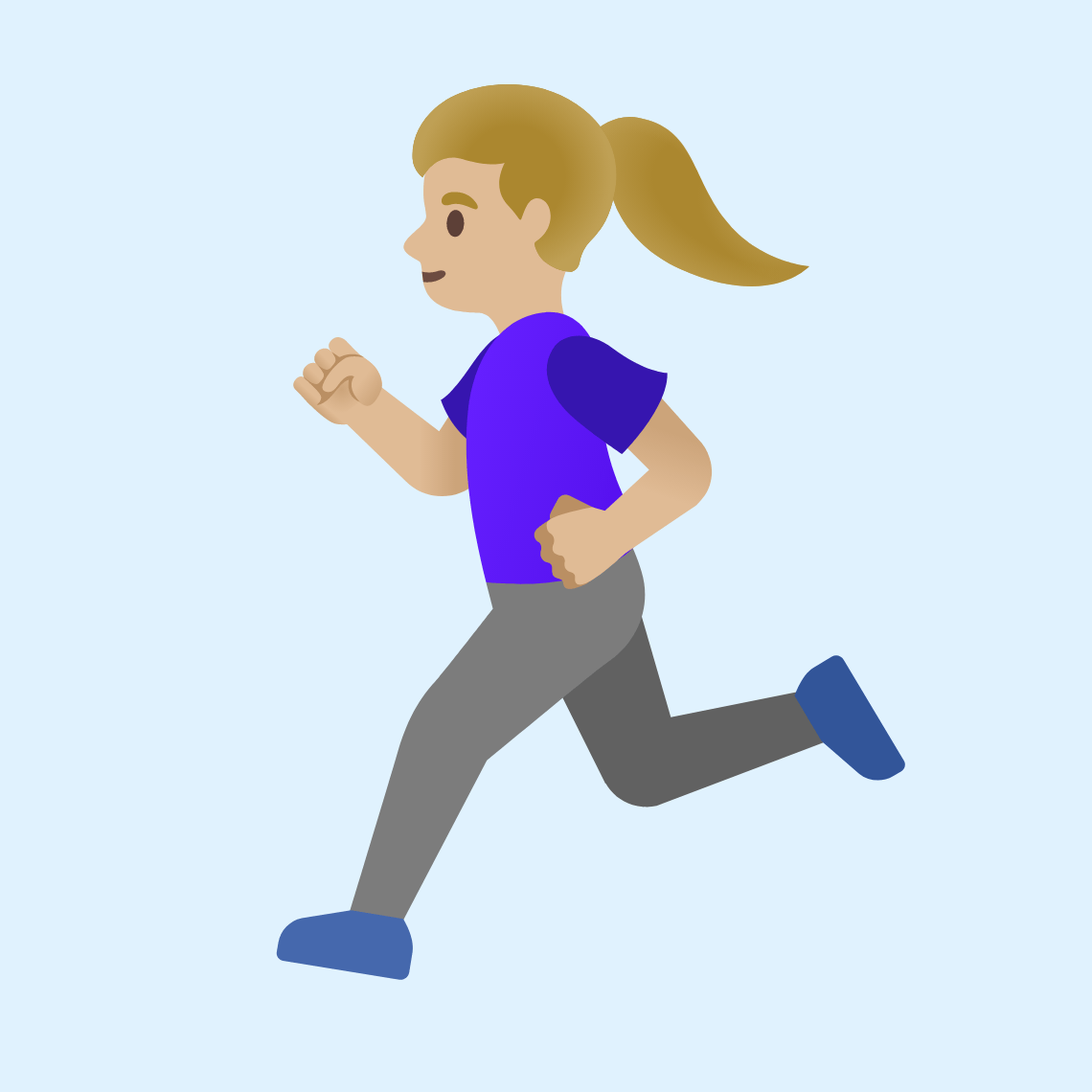 🏃🏼‍♀️ Woman running: medium-light skin tone