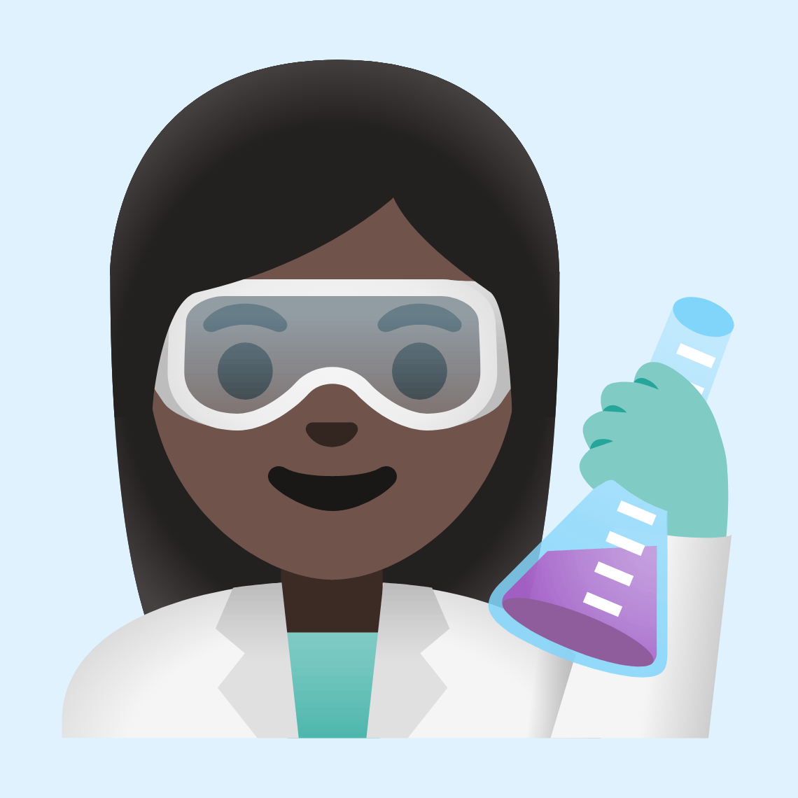 π©πΏβπ¬ Woman scientist: dark skin tone