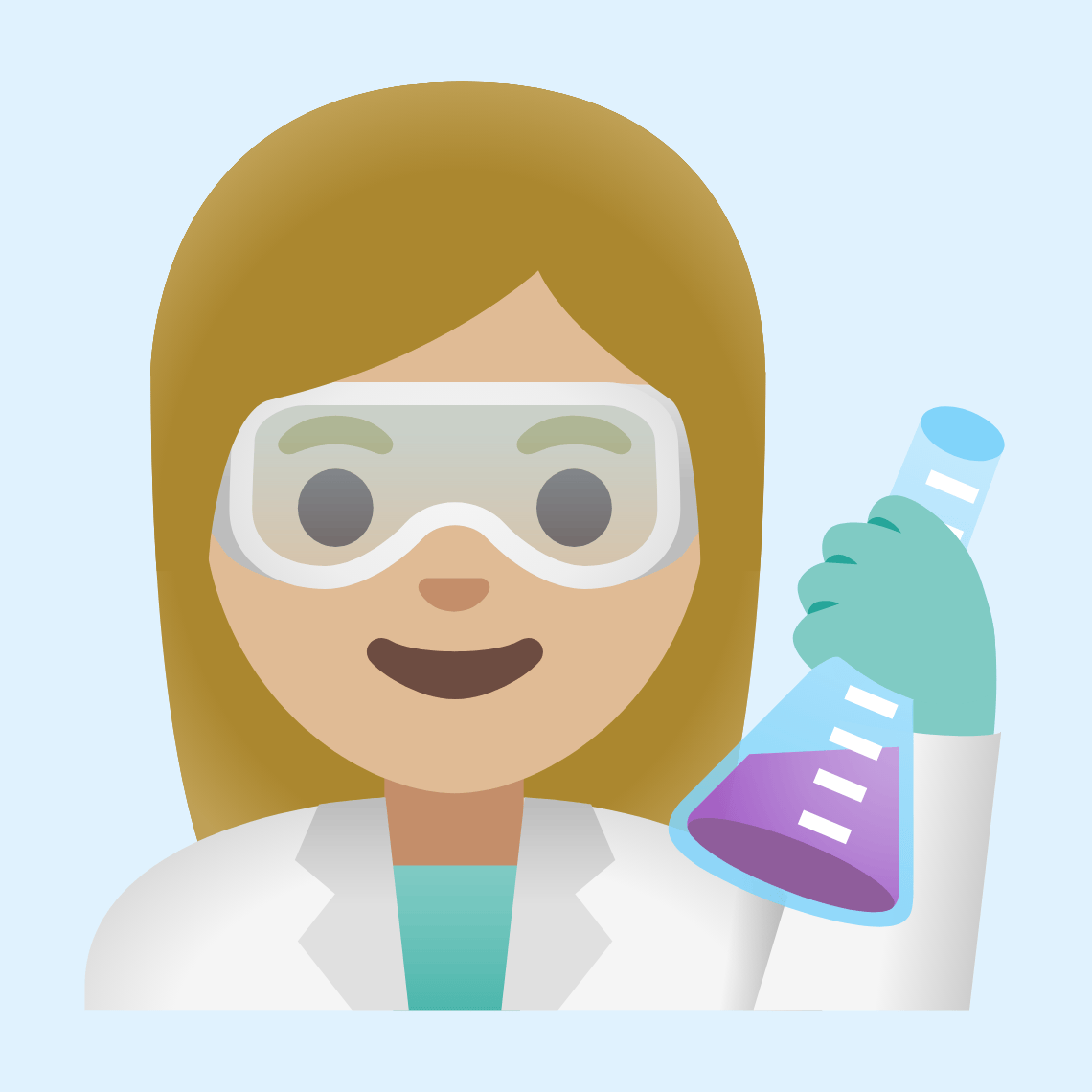 π©πΌβπ¬ Woman scientist: medium-light skin tone