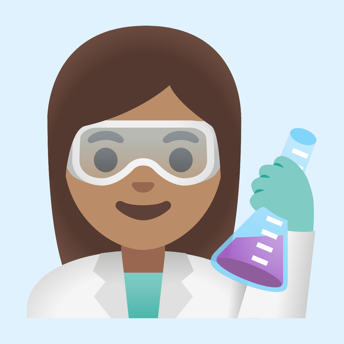 π©π½βπ¬ Woman scientist: medium skin tone