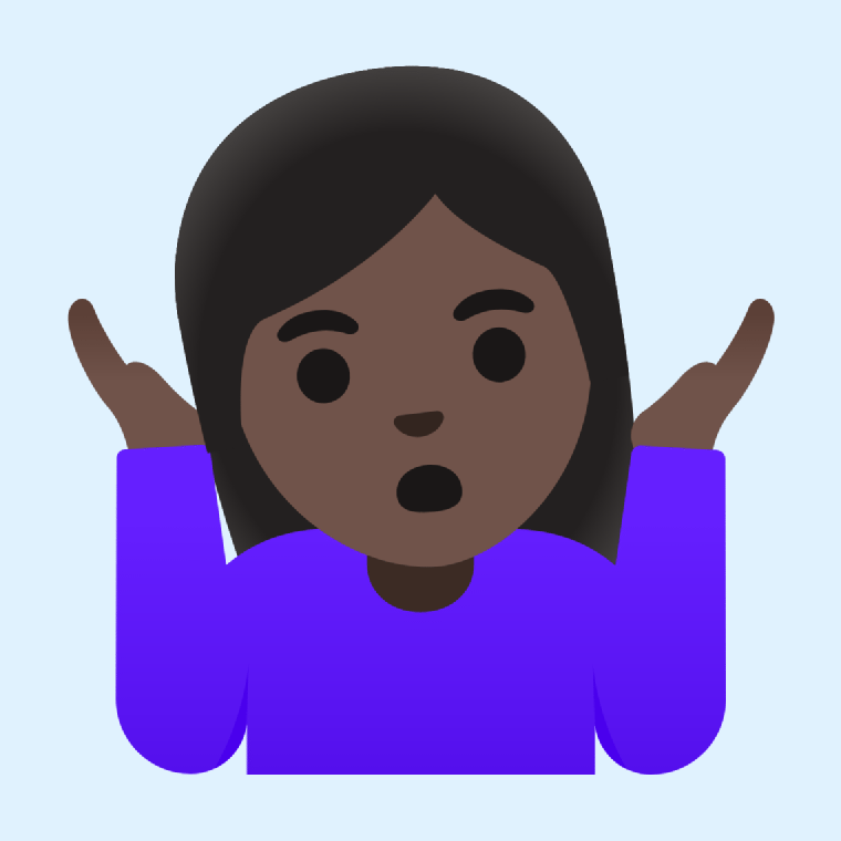 Emoji π€·πΏββοΈ Woman shrugging: dark skin tone: Meaning and Details
