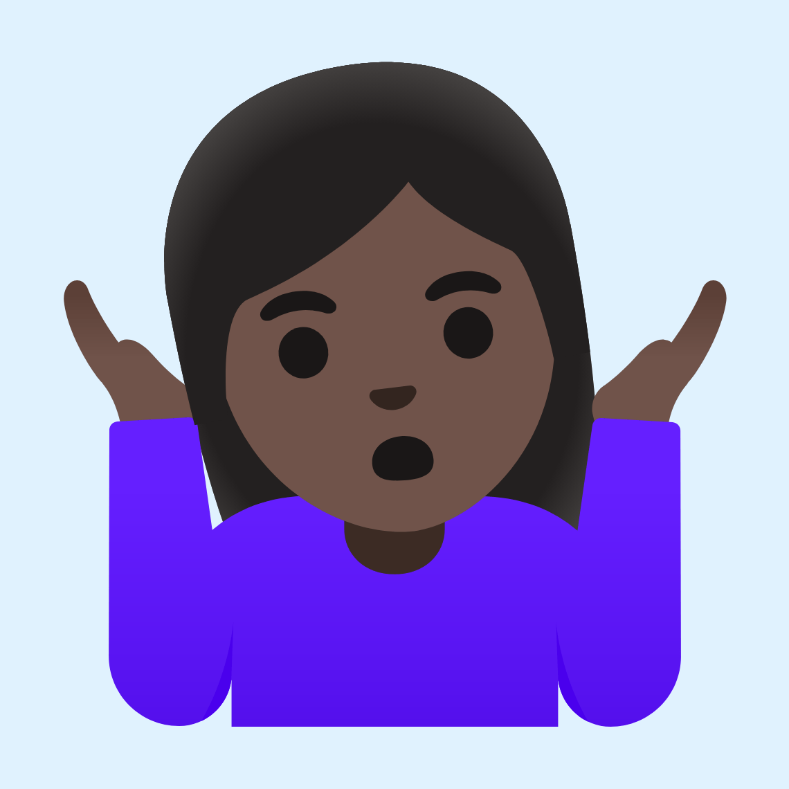 π€·πΏββοΈ Woman shrugging: dark skin tone