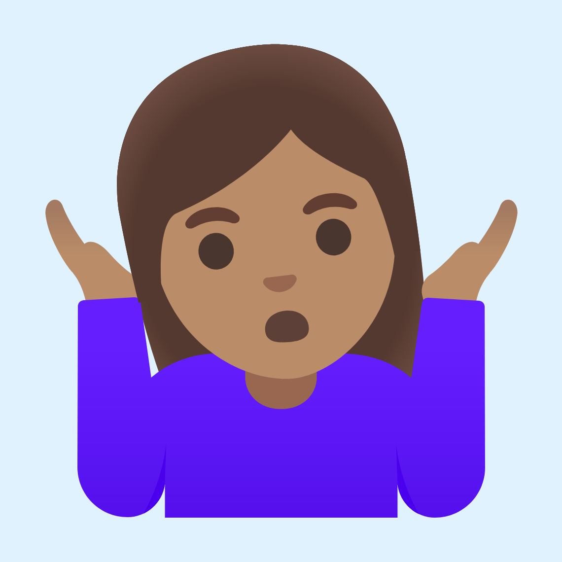 π€·π½ββοΈ Woman shrugging: medium skin tone