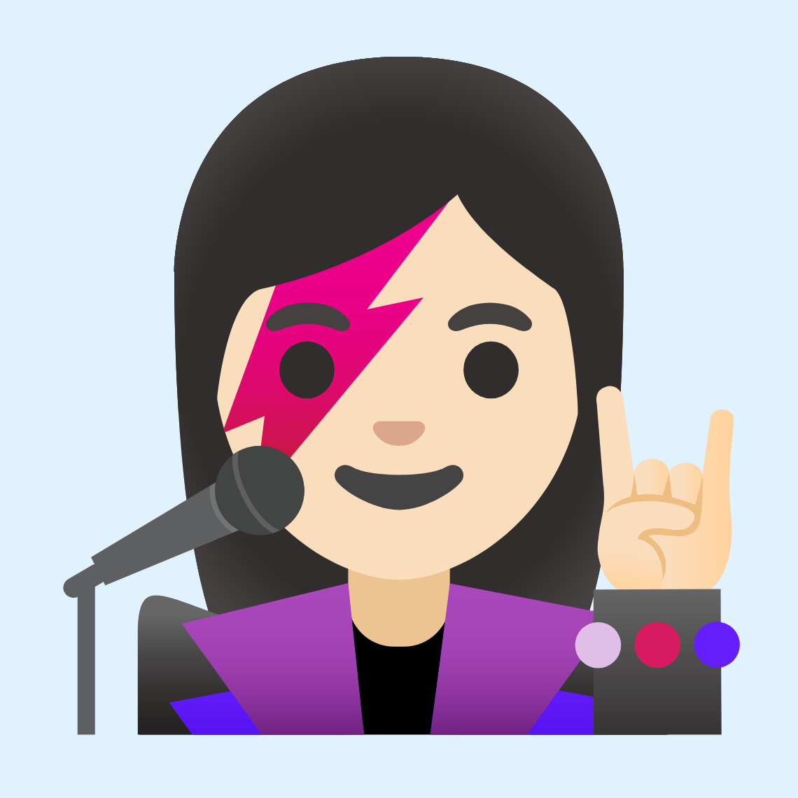 👩🏻‍🎤 Woman singer: light skin tone