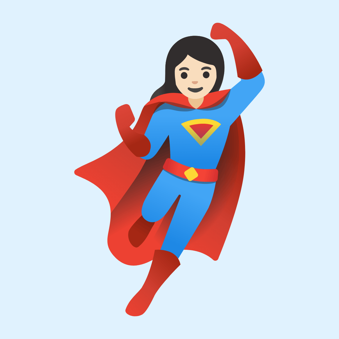 🦸🏻‍♀️ Woman superhero: light skin tone