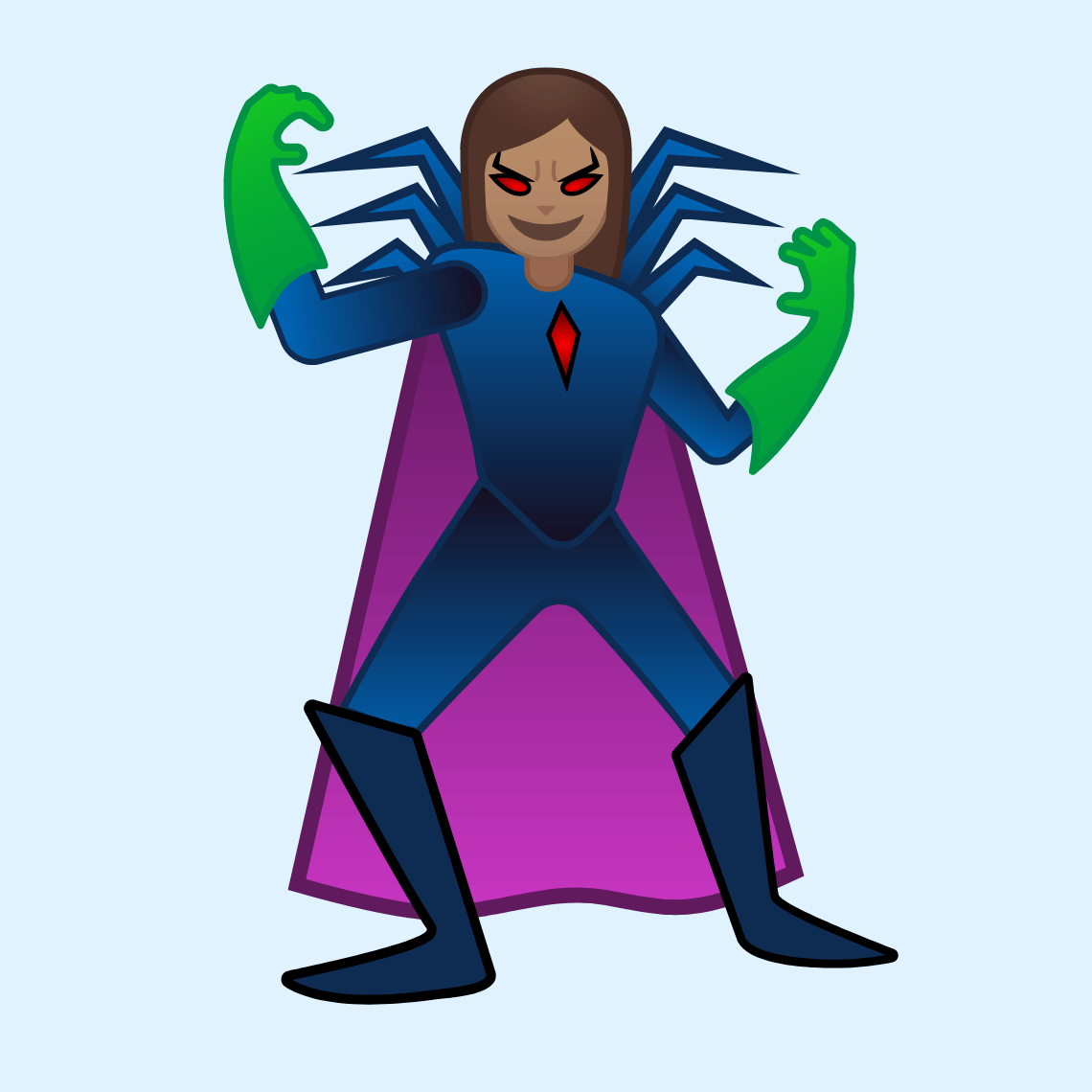 π¦Ήπ½ββοΈ Woman supervillain: medium skin tone