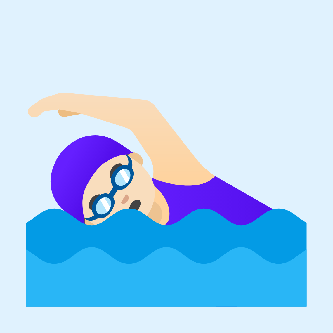 ππ»ββοΈ Woman swimming: light skin tone