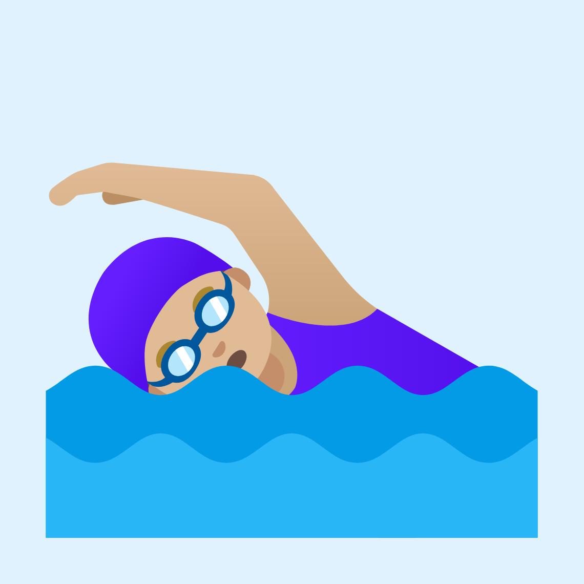 ππΌββοΈ Woman swimming: medium-light skin tone