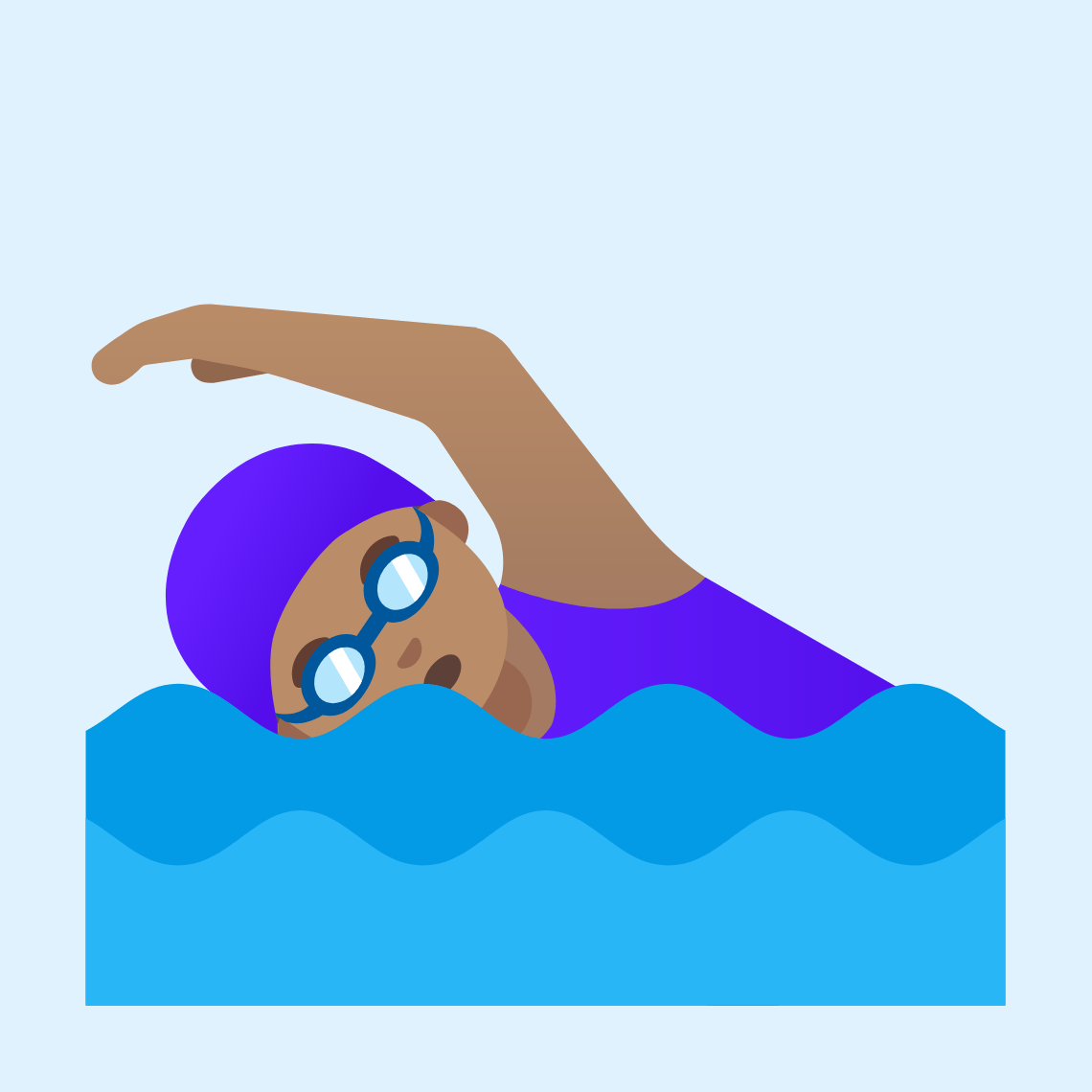 ππ½ββοΈ Woman swimming: medium skin tone