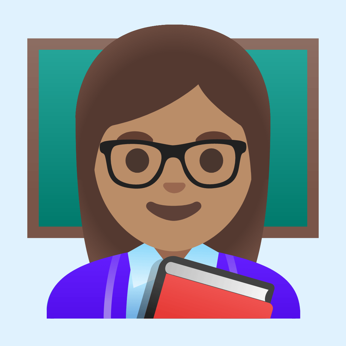 👩🏽🏫 Učiteljica: maslinasta boja kože