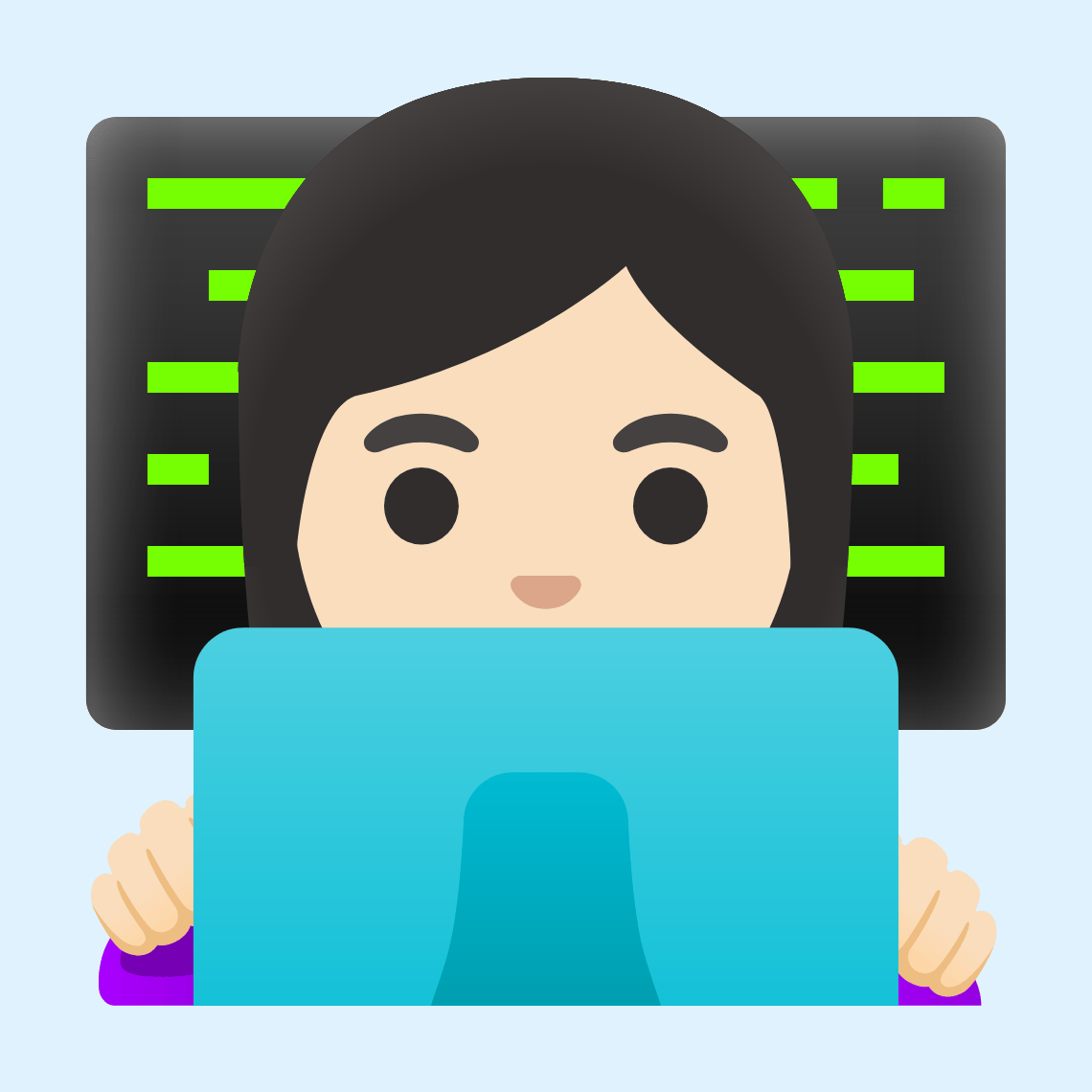 π©π»βπ» Woman technologist: light skin tone
