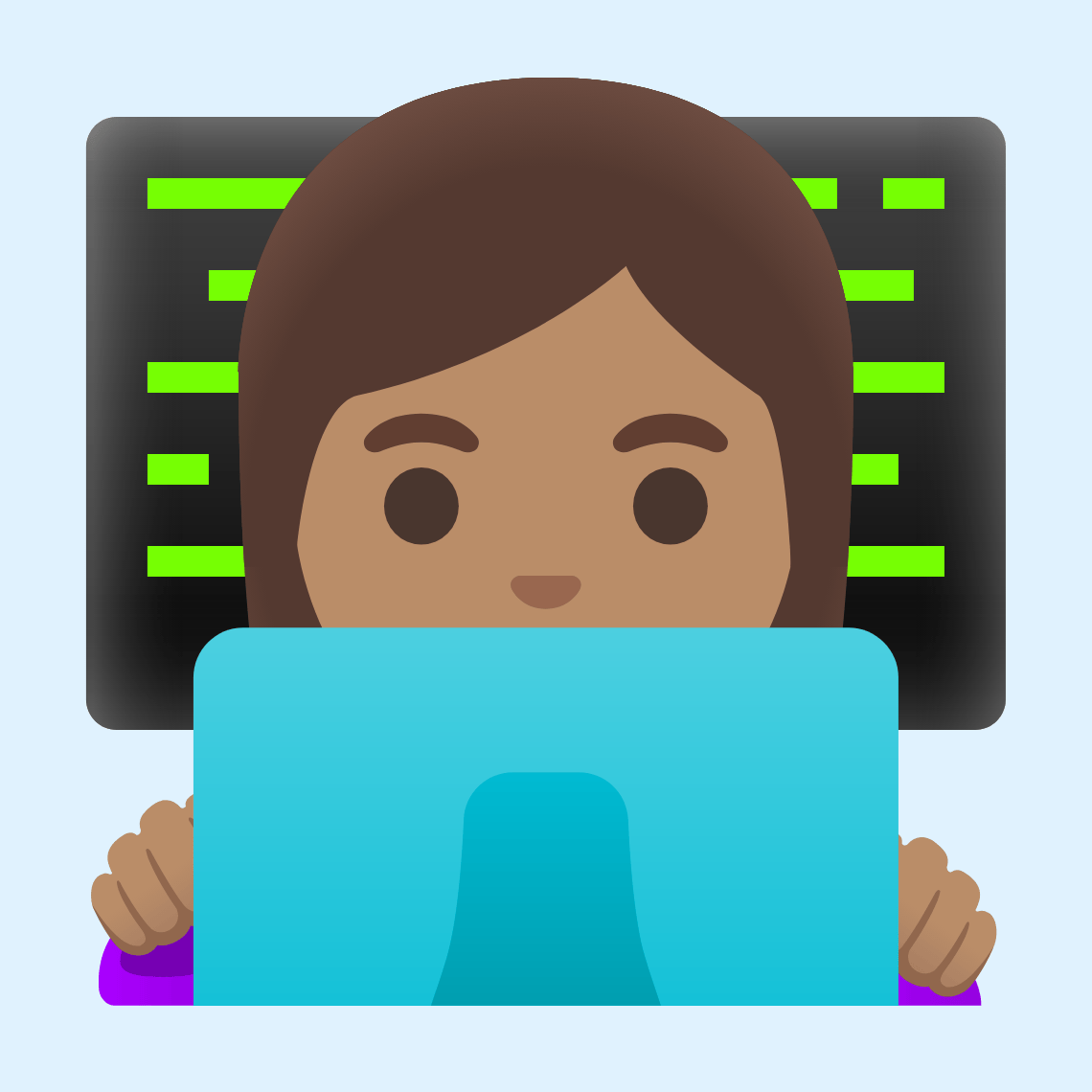 π©π½βπ» Woman technologist: medium skin tone