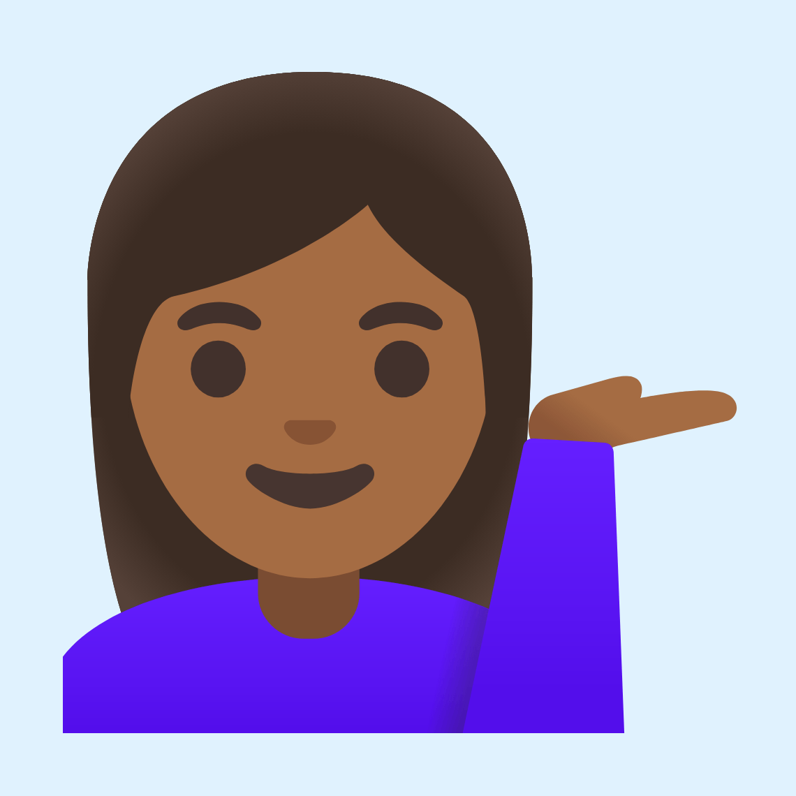ππΎββοΈ Woman tipping hand: medium-dark skin tone