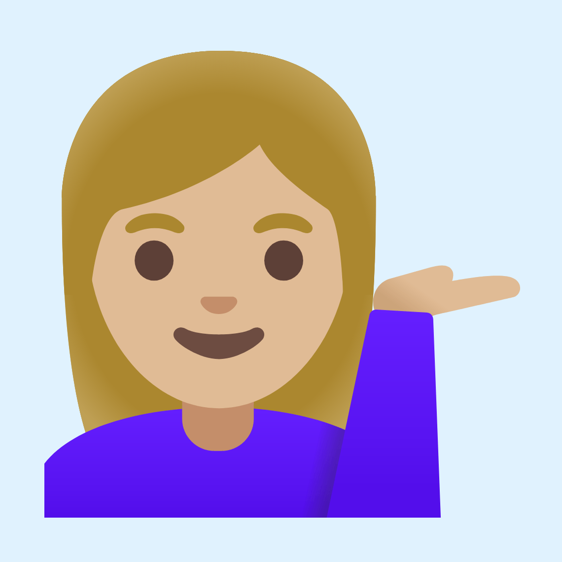 ππΌββοΈ Woman tipping hand: medium-light skin tone