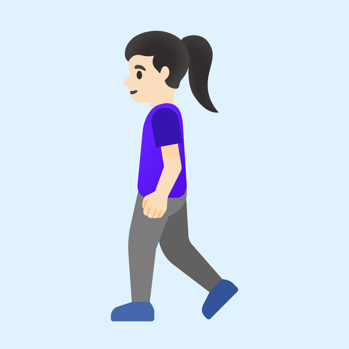 πΆπ»ββοΈ Woman walking: light skin tone
