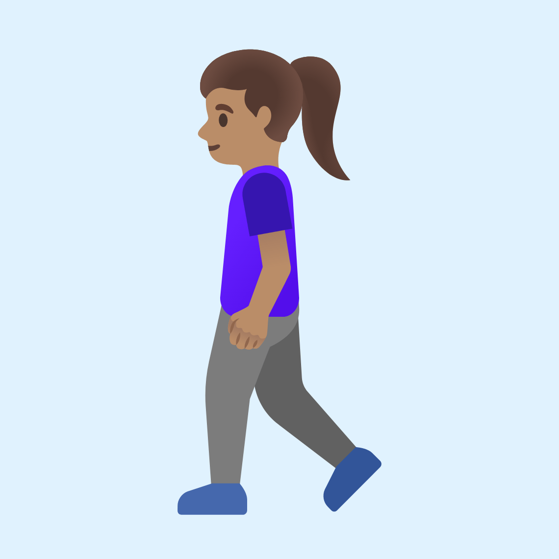 πΆπ½ββοΈ Woman walking: medium skin tone