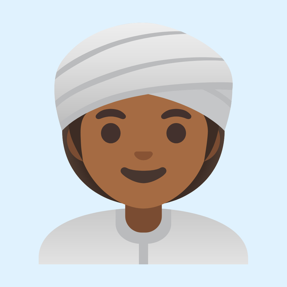 π³πΎββοΈ Woman wearing turban: medium-dark skin tone