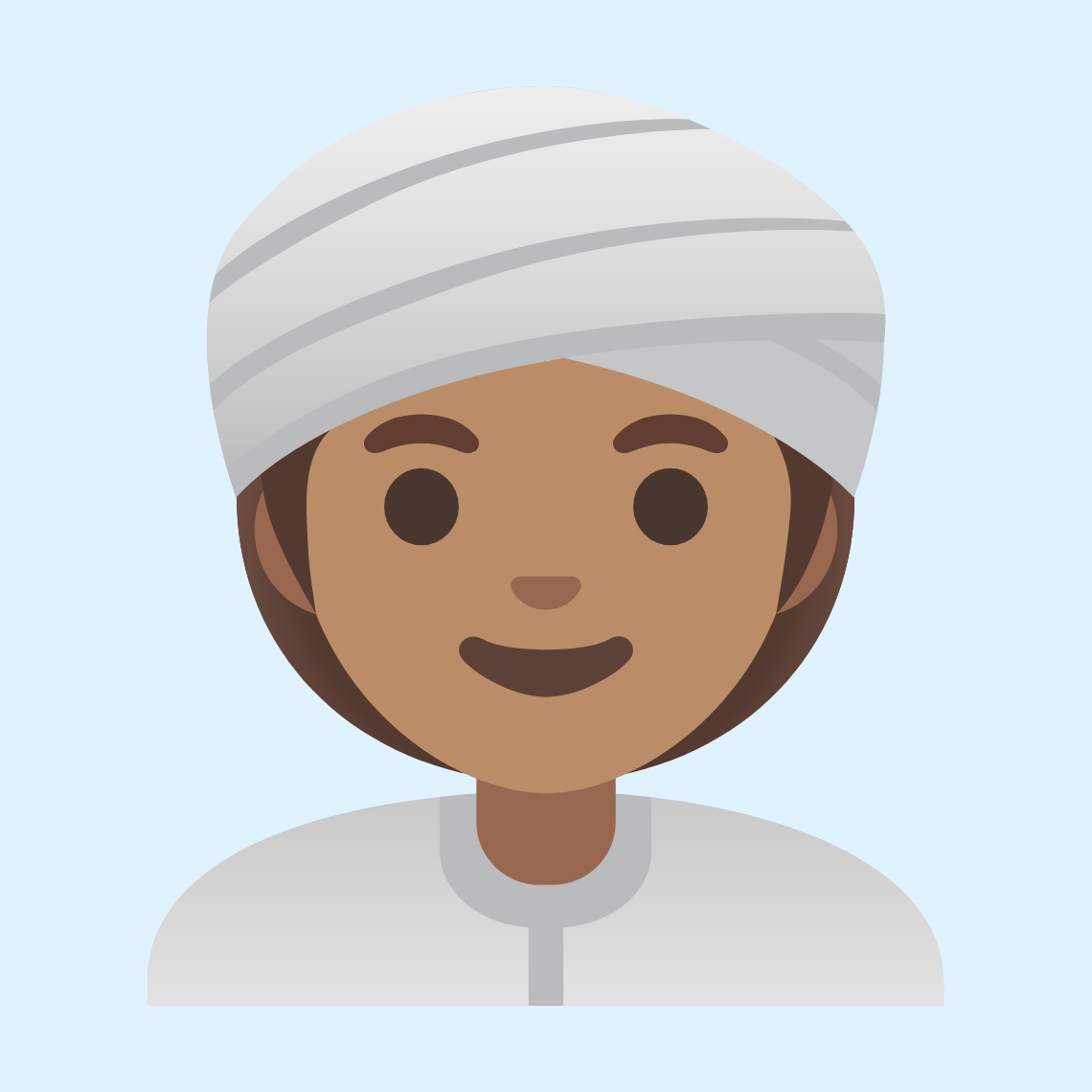 π³π½ββοΈ Woman wearing turban: medium skin tone