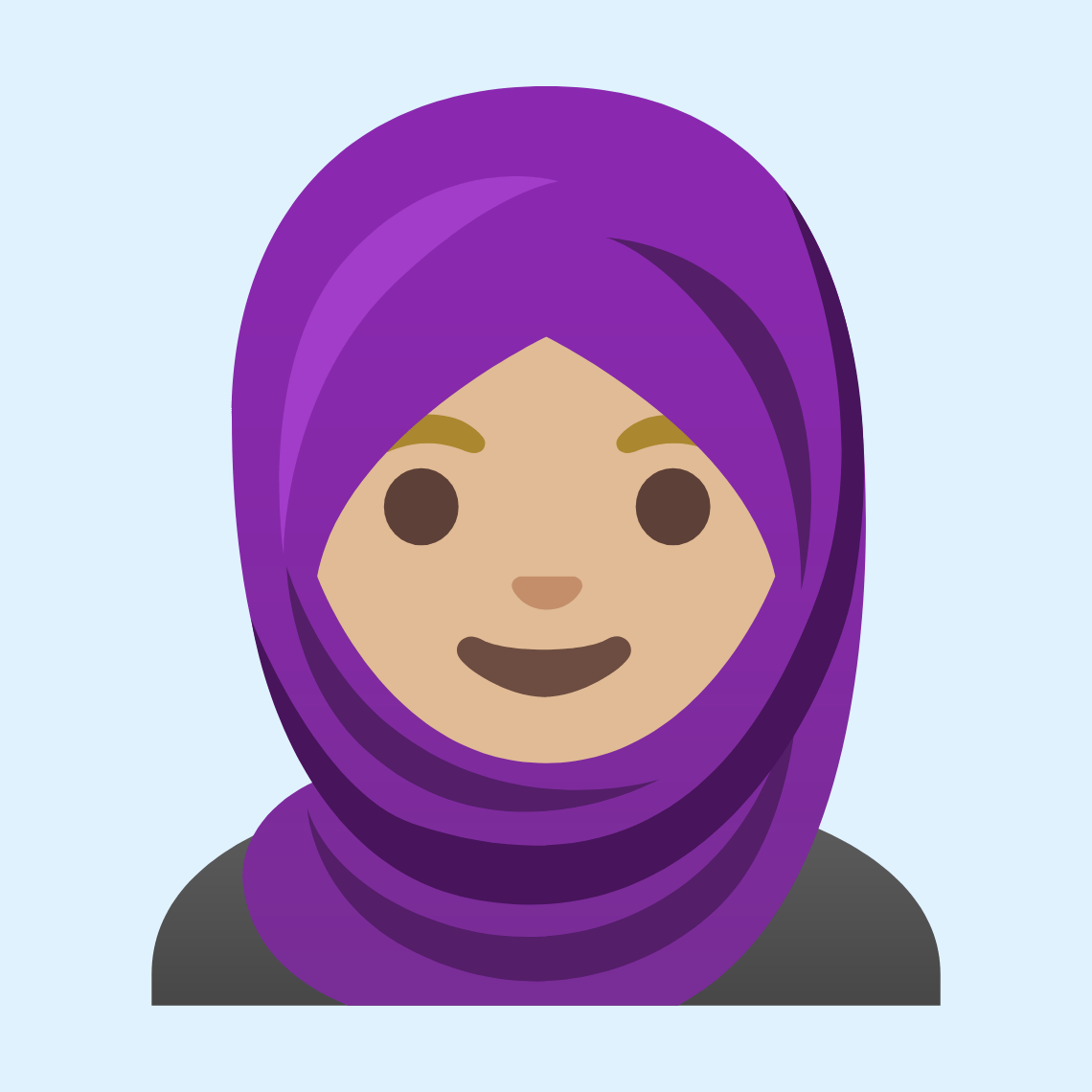 π§πΌ Woman with headscarf: medium-light skin tone