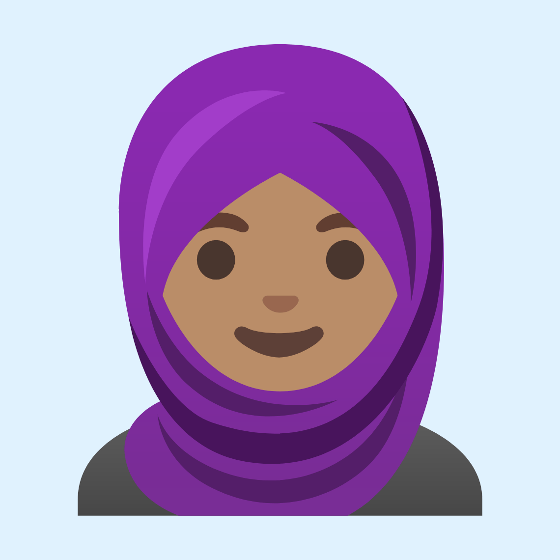 π§π½ Woman with headscarf: medium skin tone