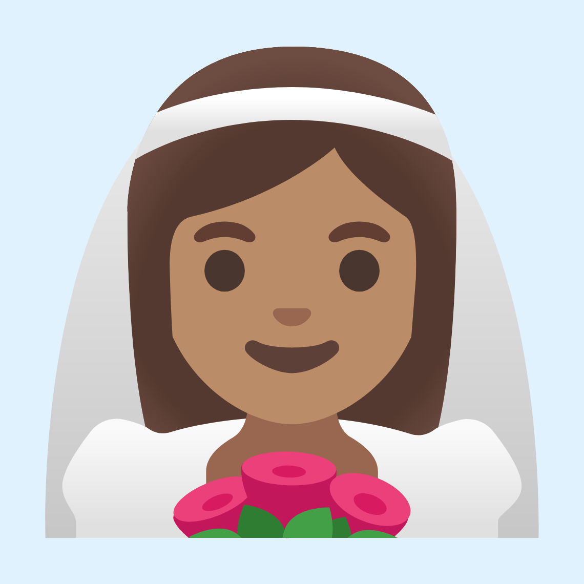 👰🏽♀️ Žena s velom: maslinasta boja kože