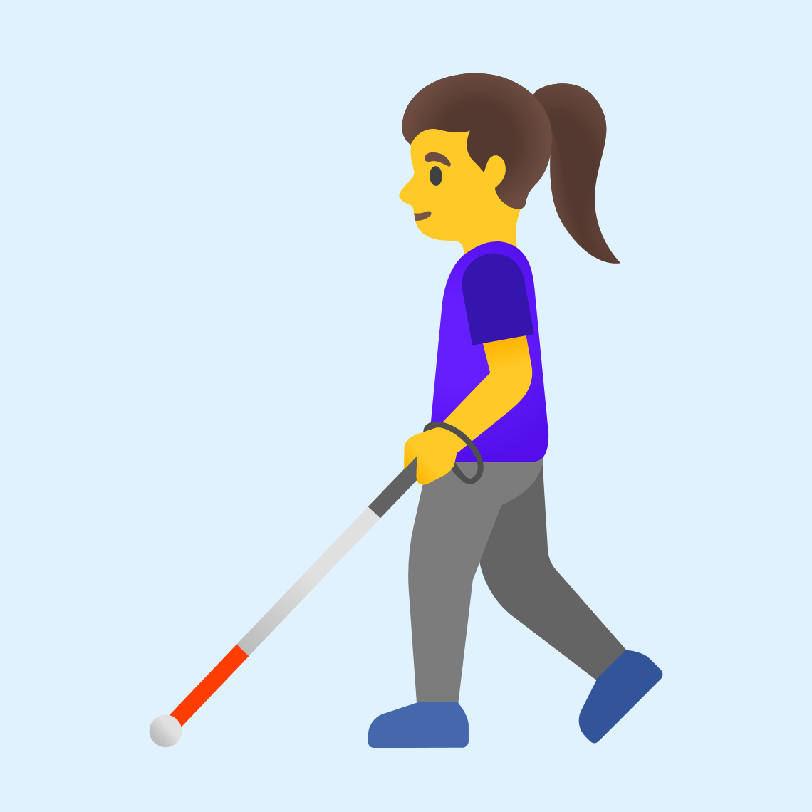 π©βπ¦― Woman with white cane
