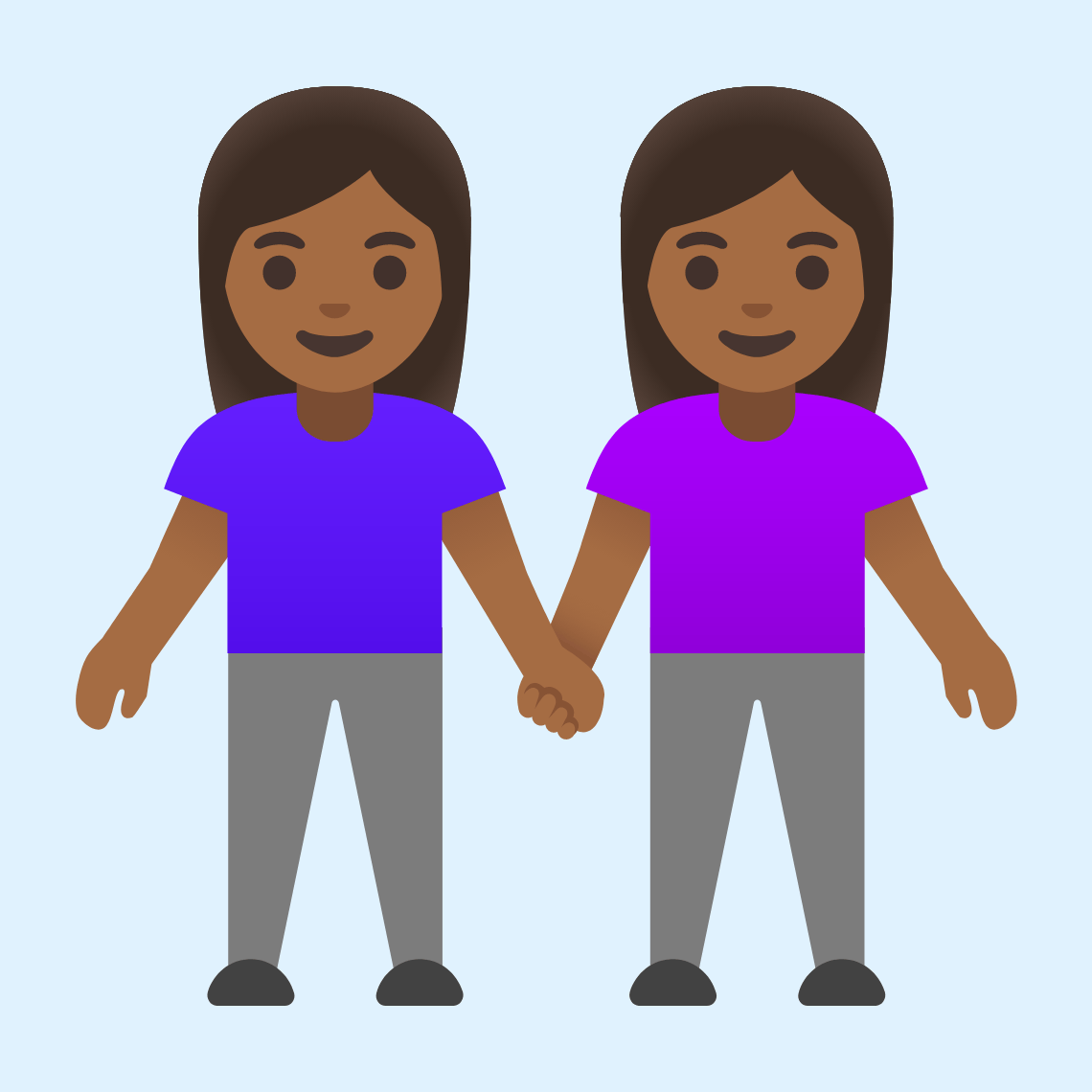 ππΎ Women holding hands: medium-dark skin tone