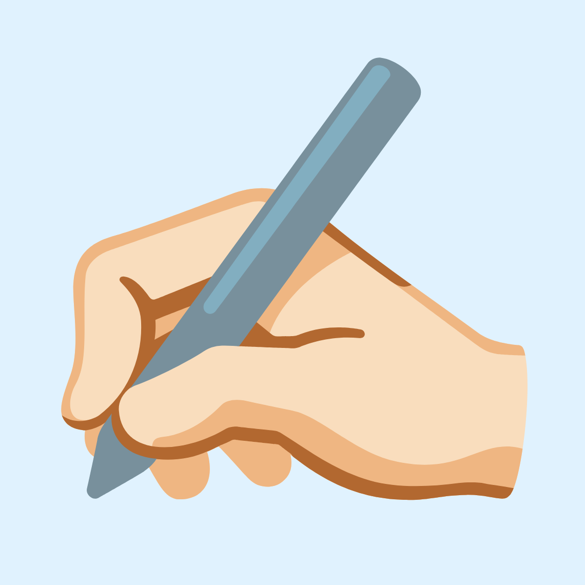 βπ» Writing hand: light skin tone