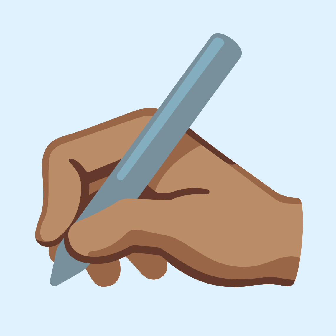 βπ½ Writing hand: medium skin tone