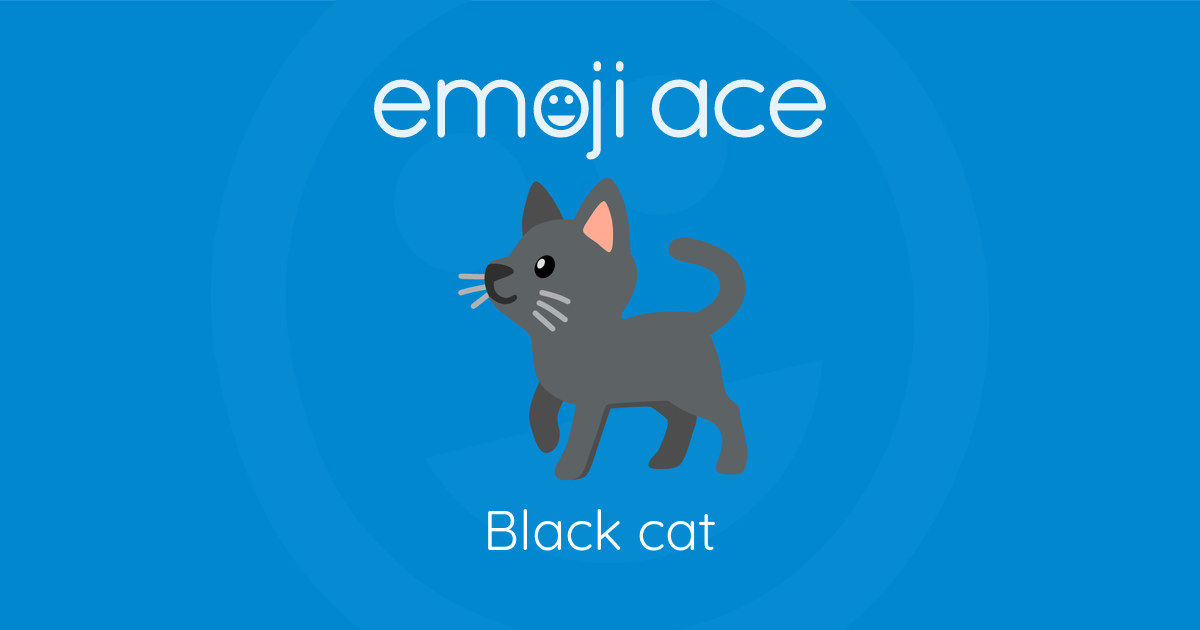 Emoji 🐈‍⬛ Black cat: Meaning and Details