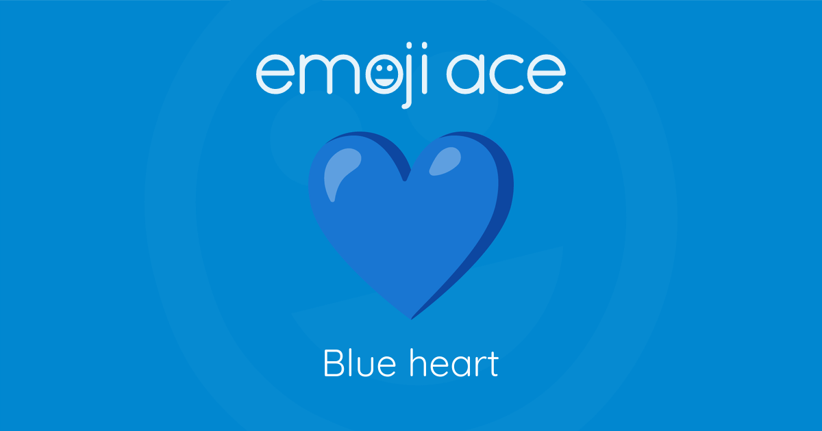 Emoji 💙 Blue heart: Meaning and Details