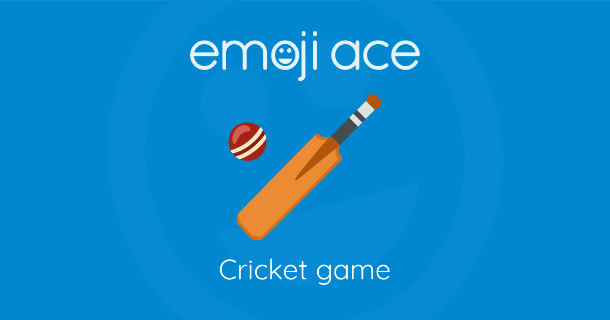 Emoji 🏏 Cricket game: Meaning and Details